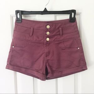 High waist shorts